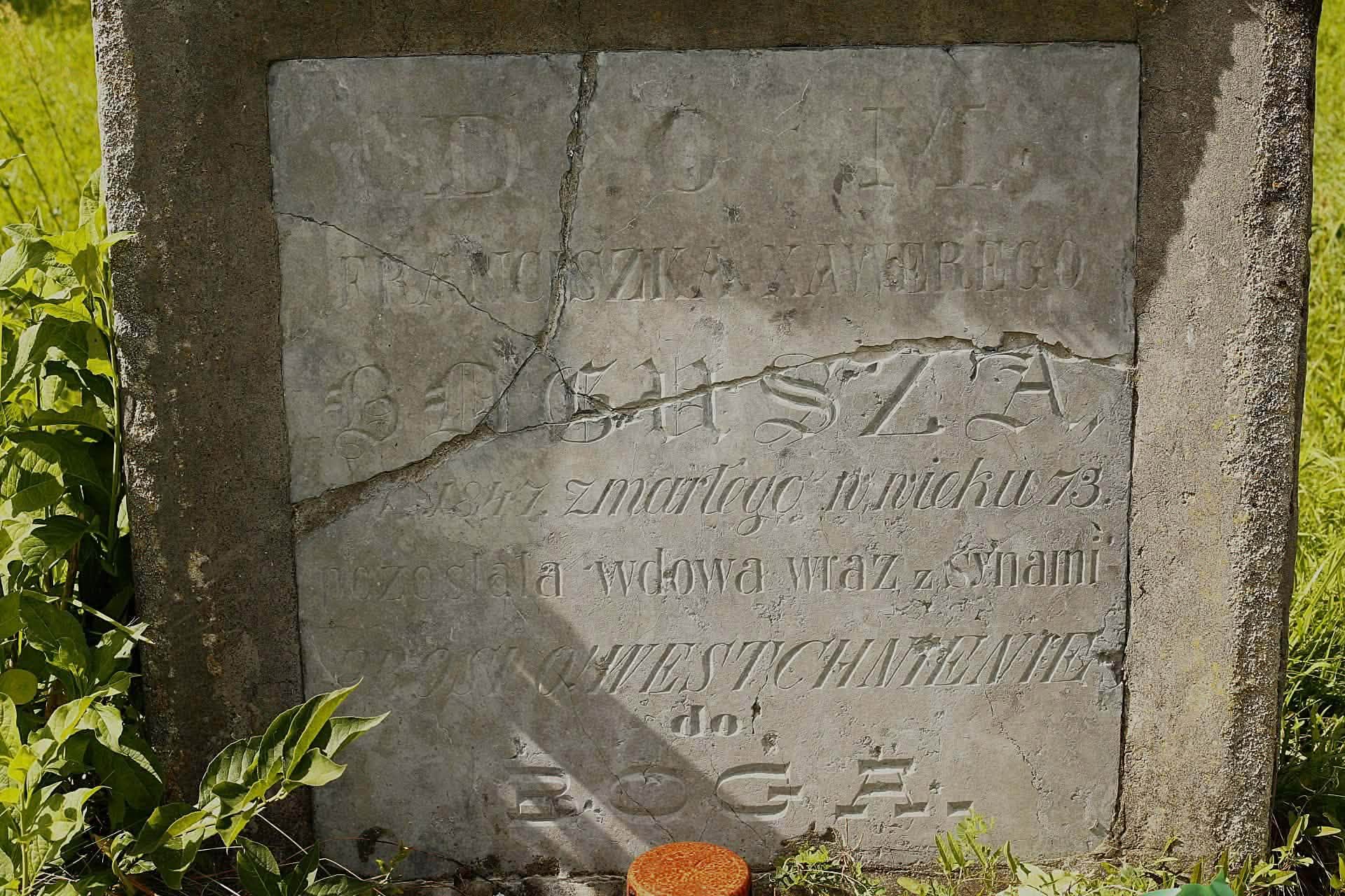 Nagrobek: Franciszek Ksawery Bogusz